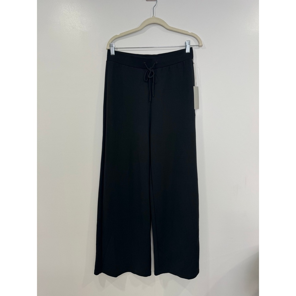 NWT Negative Women Black Lounge Pants Wide Leg Drawstring Medium